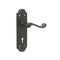 Turnberry Suite Door Handle on Lockplate Black JAB300
