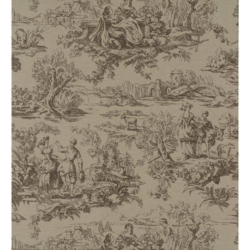Little Greene Lovers' Toile wallpaper in Attic Ii