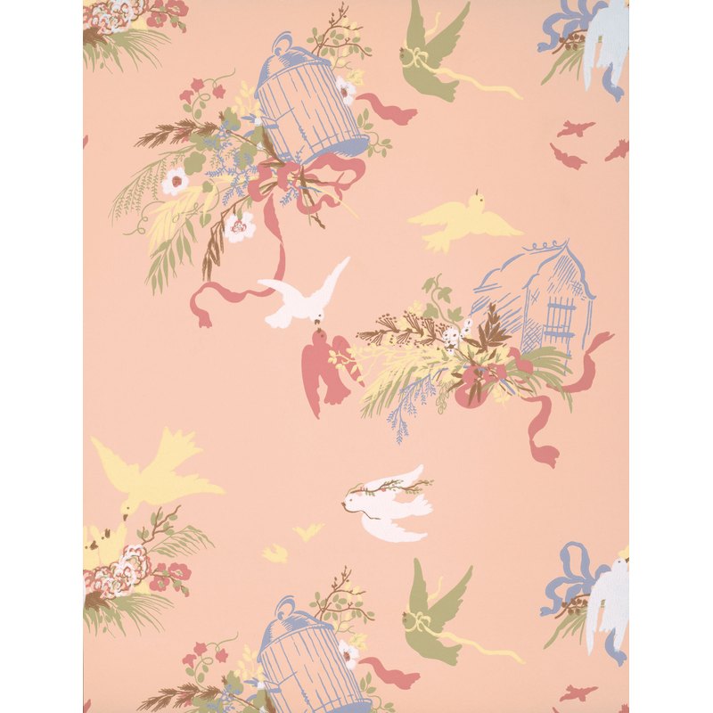 Little Greene Volières wallpaper in Confetti