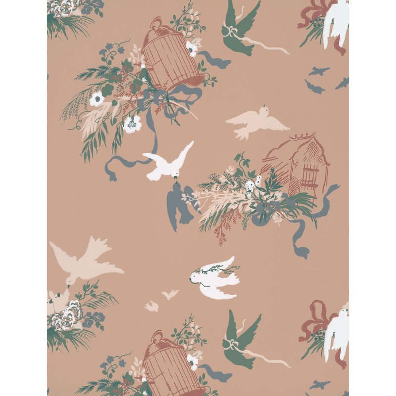 Little Greene Volières wallpaper in Masquerade