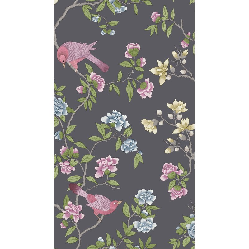 Little Greene Aderyn wallpaper in Arquerite Dark
