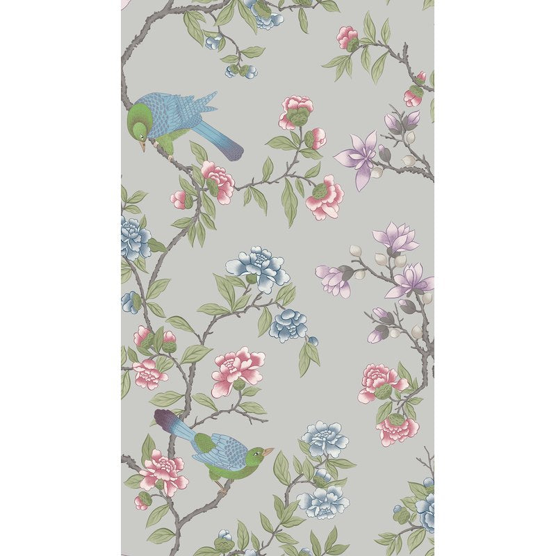 Little Greene Aderyn wallpaper in French Grey