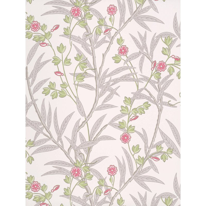 Little Greene Bamboo Floral wallpaper in Leather