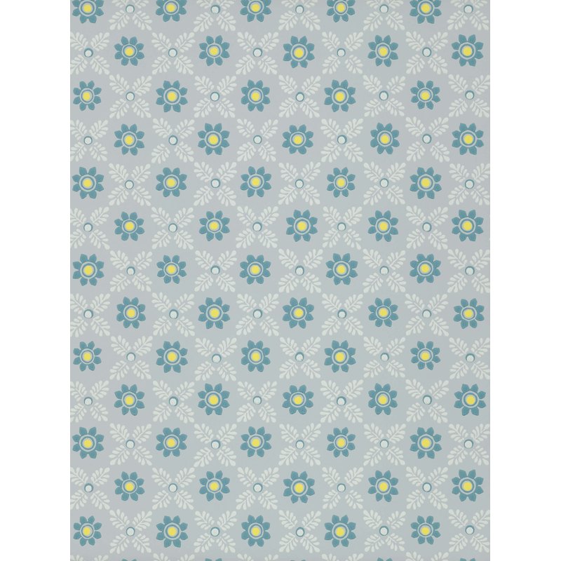 Little Greene Ditsy Block wallpaper in Bone China Blue
