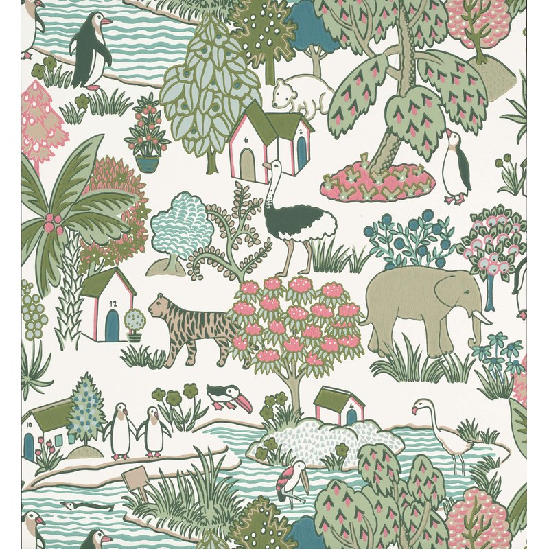 Little Greene Animal Kingdom wallpaper in Puck