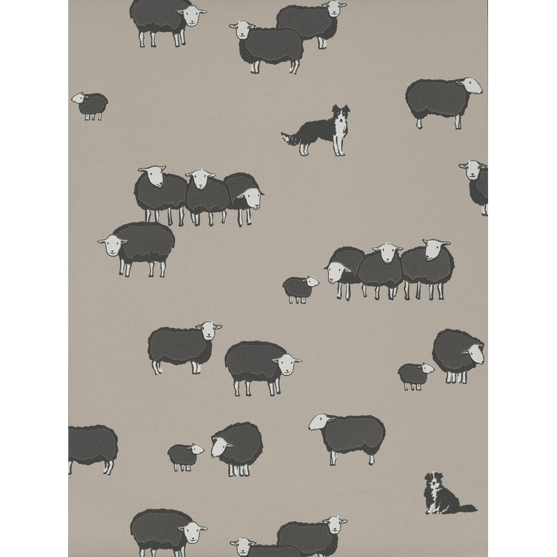 Little Greene Nip & Lassie wallpaper in Slaked Lime Dark