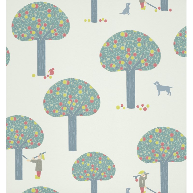 Little Greene Rodney Street wallpaper in Delicate Blue