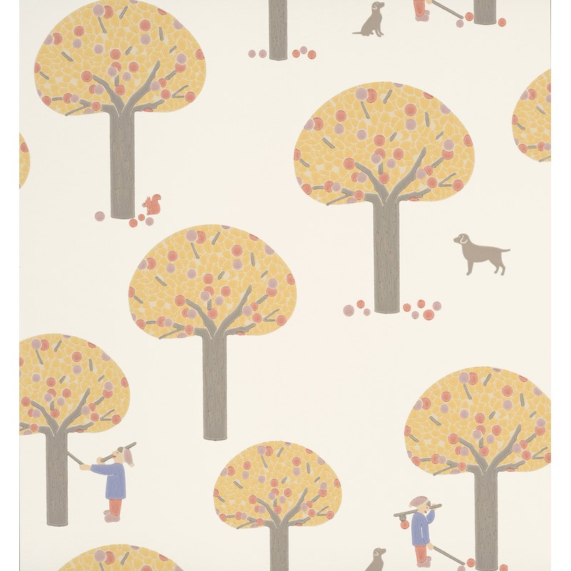 Little Greene Rodney Street wallpaper in Light Gold