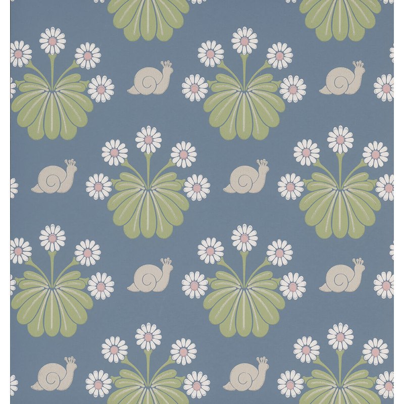 Little Greene Burges Snail wallpaper in Juniper