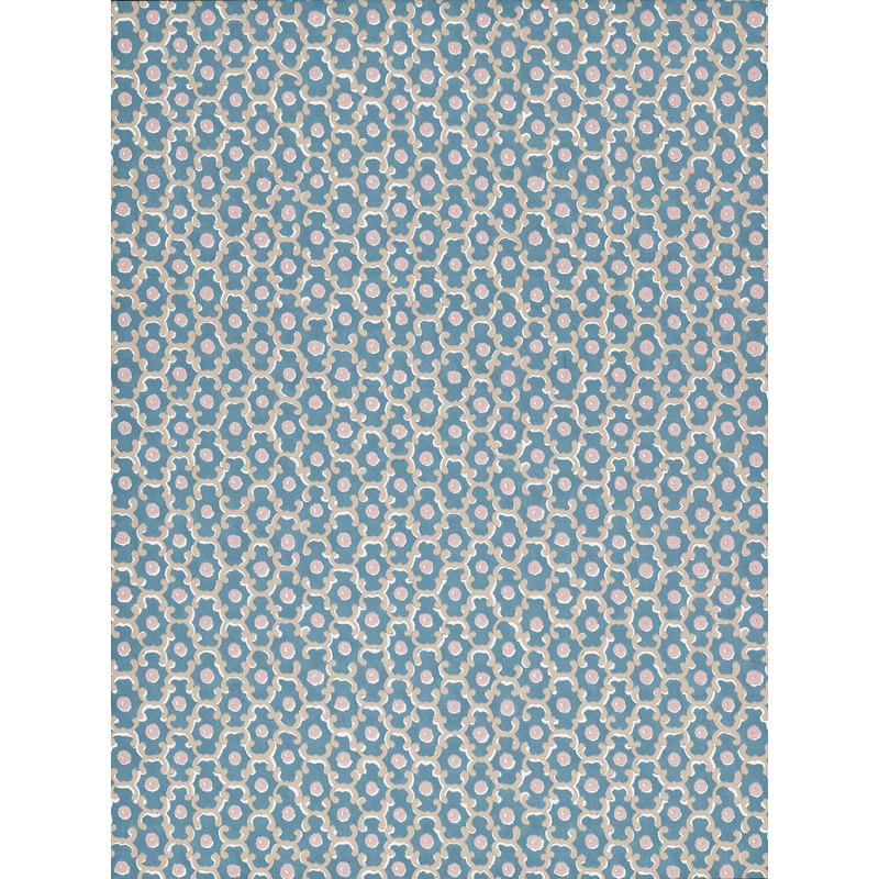 Little Greene Moy wallpaper in Blue