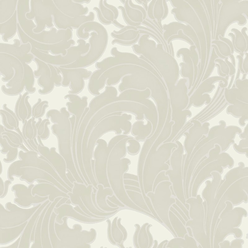 Little Greene Tulip wallpaper in Pale Grey