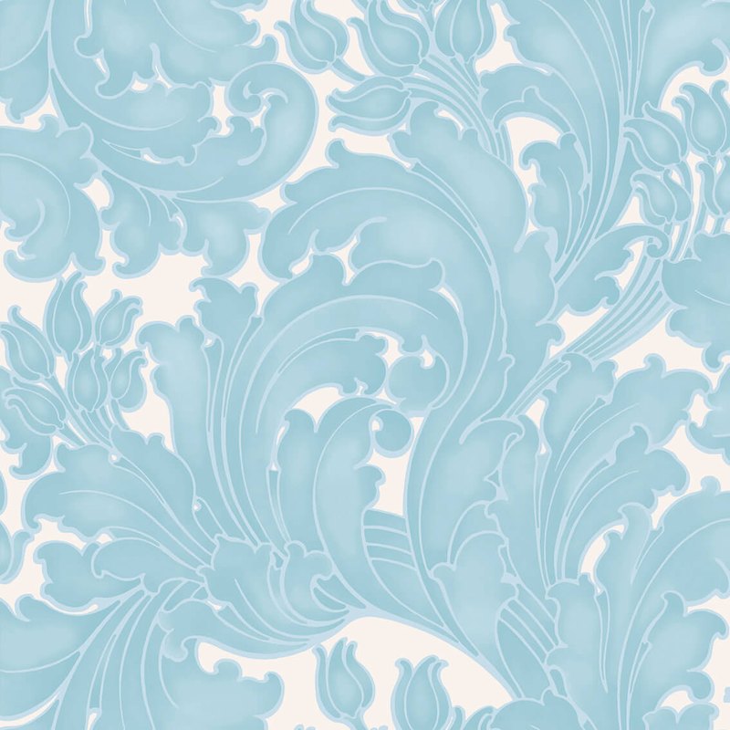 Little Greene Tulip wallpaper in Powder Blue