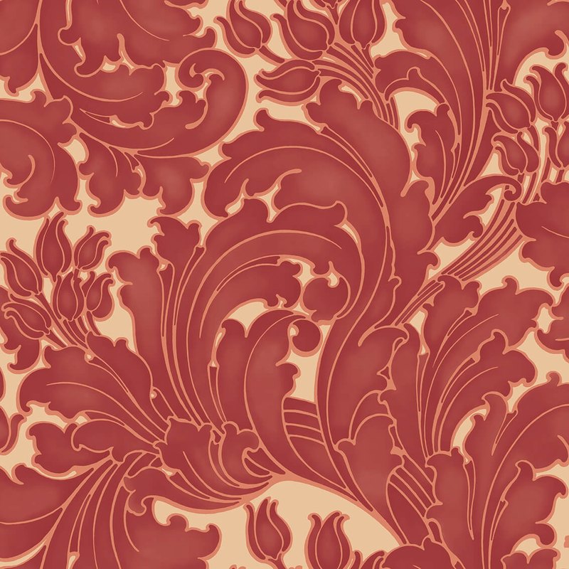 Little Greene Tulip wallpaper in Theatre