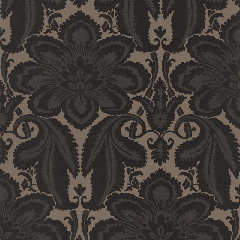 Little Greene Albemarle wallpaper in Charcoal