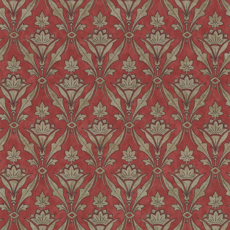 Little Greene Borough High St. wallpaper in Beet