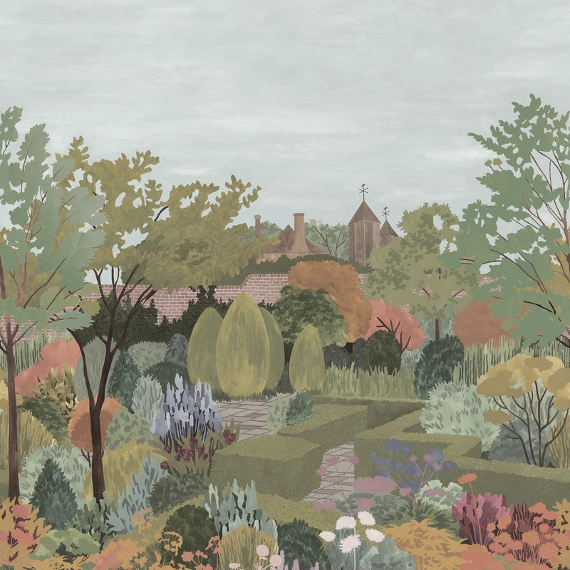 Little Greene Castle Garden wallpaper in Sage Green