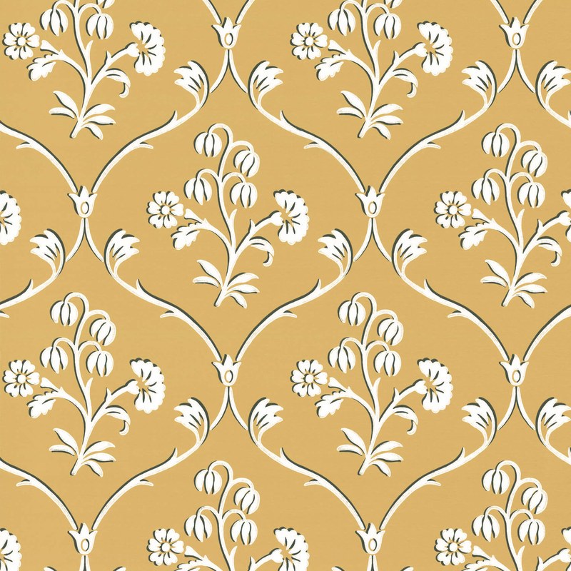 Little Greene Cranford wallpaper in Wheat