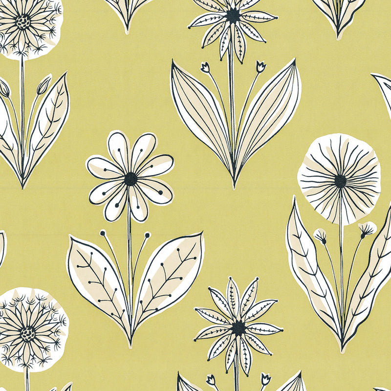 Little Greene Florette wallpaper in Acid Drop