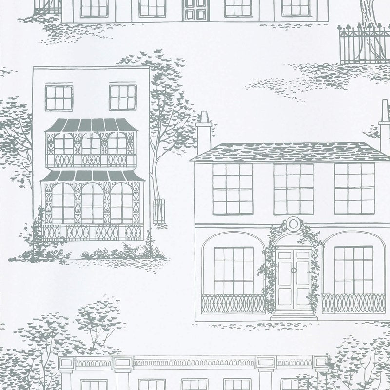 Little Greene Hampstead wallpaper in Glass