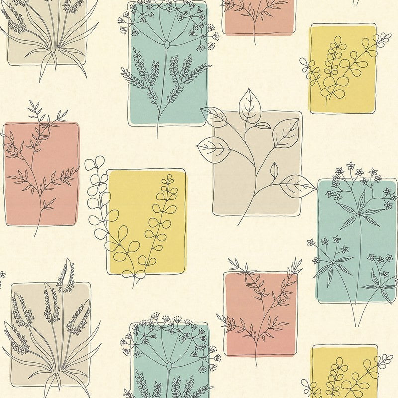 Little Greene Herbes wallpaper in Cocktail
