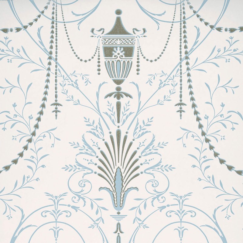 Little Greene Marlborough wallpaper in Crystal