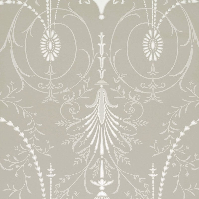 Little Greene Marlborough wallpaper in Paris Grey