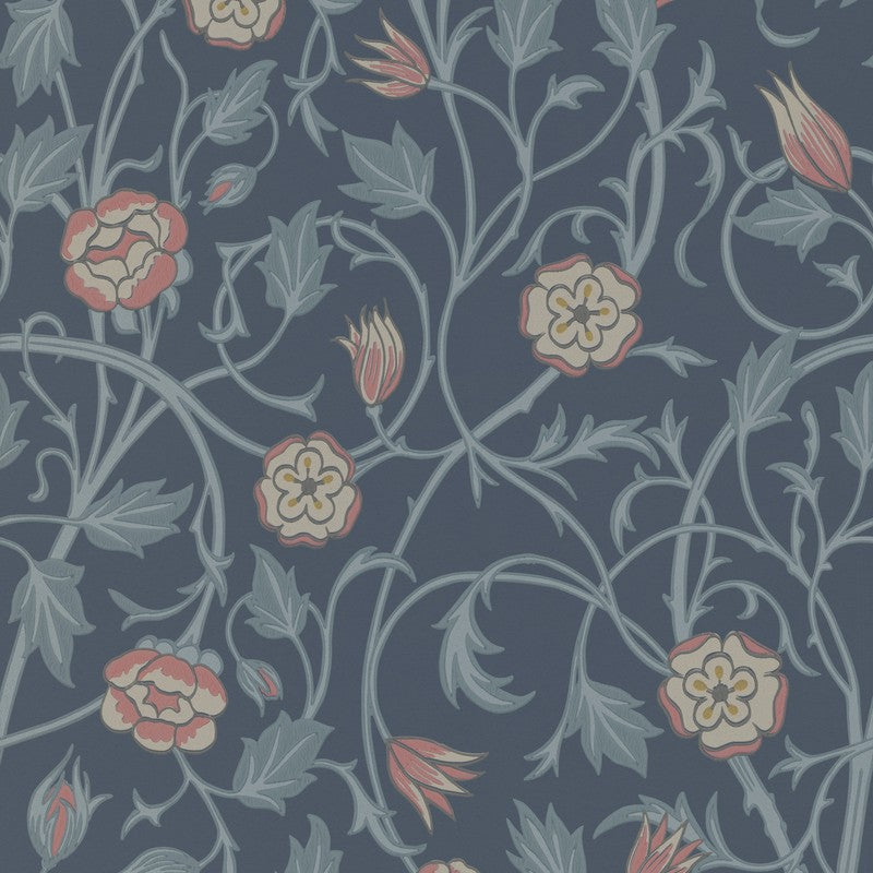 Little Greene May’s Tulip wallpaper in Hicks’ Blue