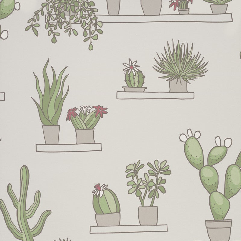 Little Greene Mr Straw’s Greenhouse wallpaper in Slaked Lime