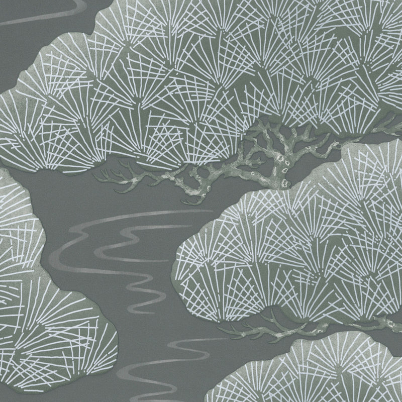Little Greene Pines wallpaper in Silver Pine