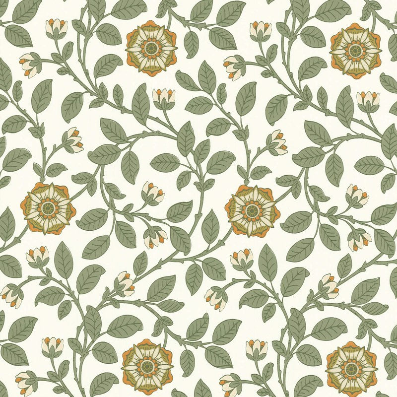 Little Greene Richmond Green wallpaper in Guinevere