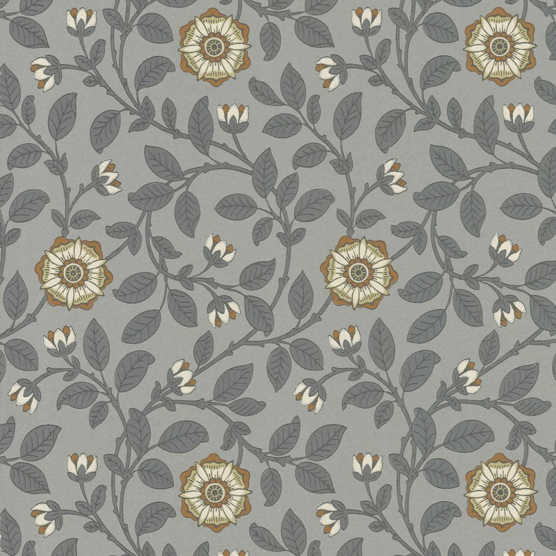 Little Greene Richmond Green wallpaper in Platinum