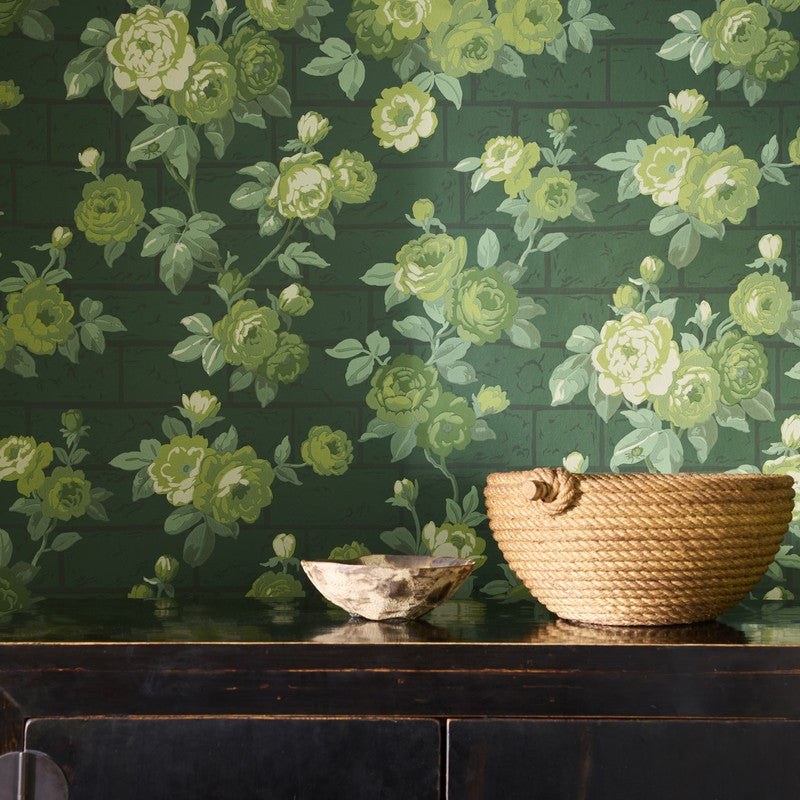 Little Greene Rose Garden wallpaper in Puck — room view