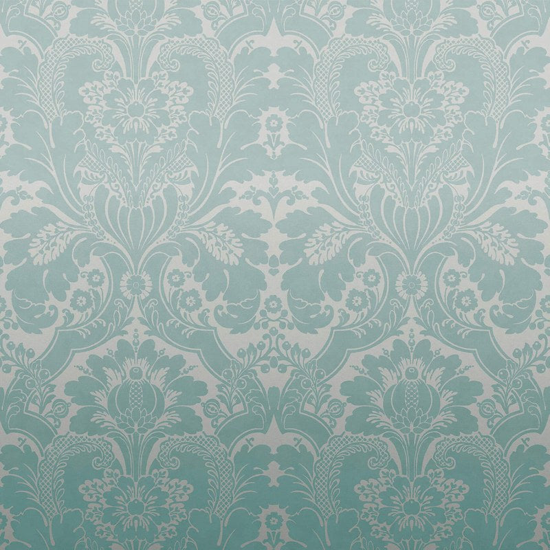 Little Greene St James's Park wallpaper in Teal Fade