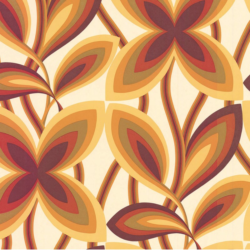 Little Greene Starflower wallpaper in Marigold