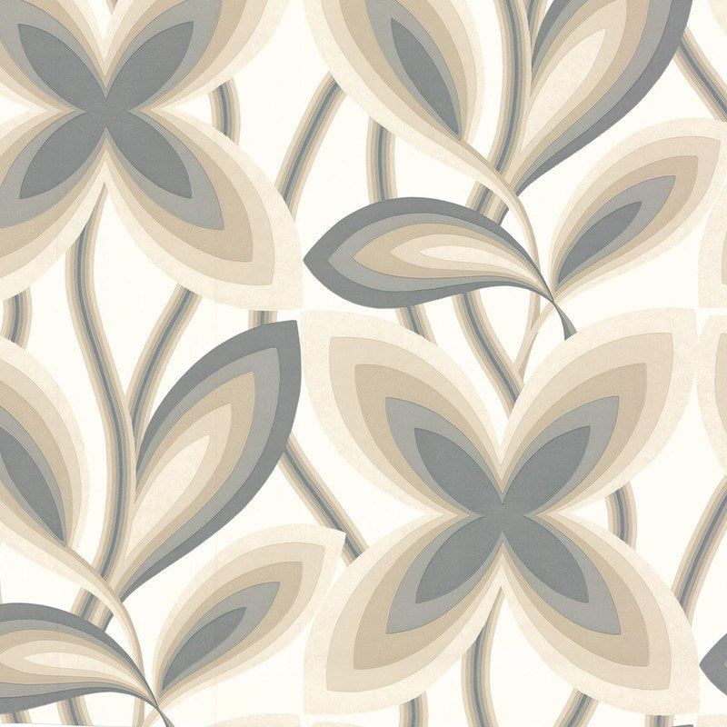 Little Greene Starflower wallpaper in Platinum