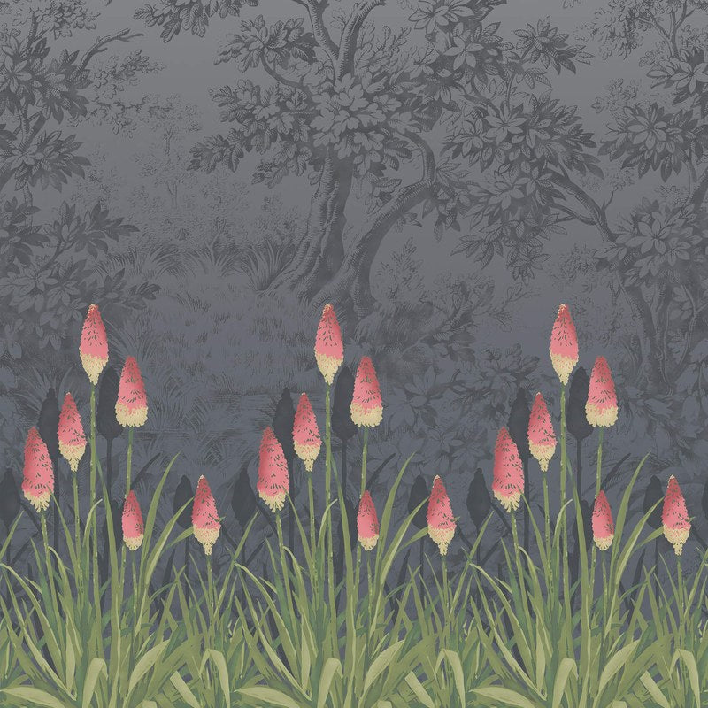 Little Greene Upper Brook St. wallpaper in Minuit