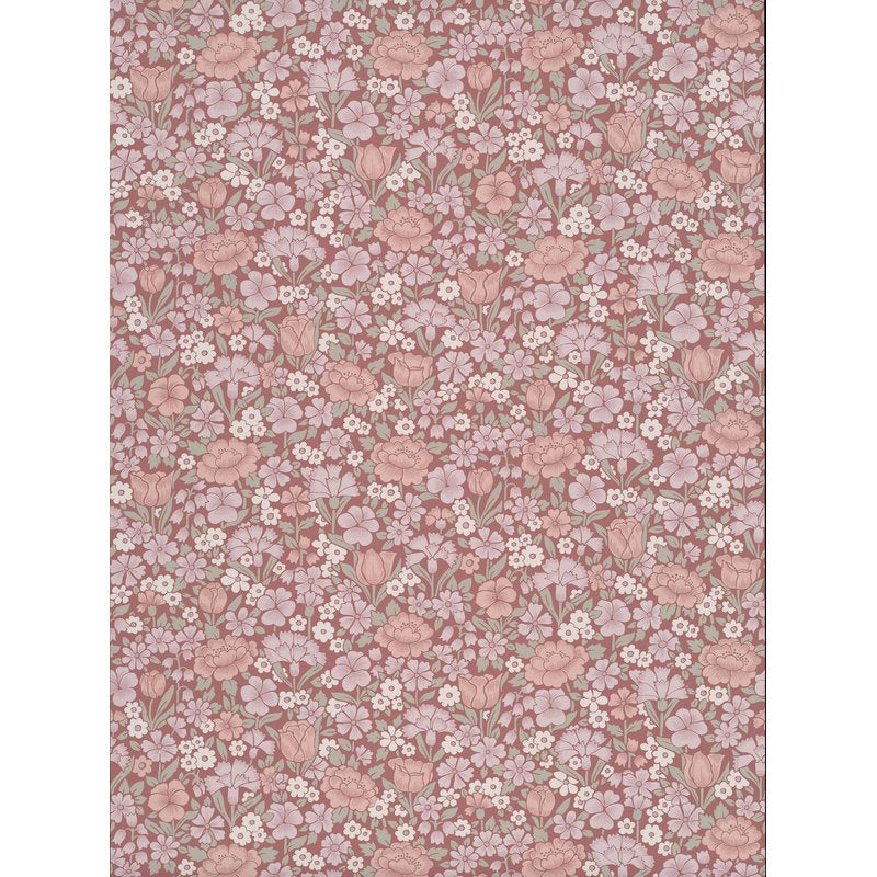 Little Greene Spring Flowers wallpaper in Blush