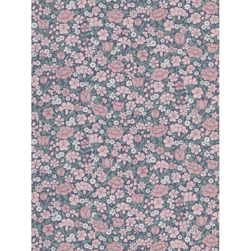 Little Greene Spring Flowers wallpaper in Juniper
