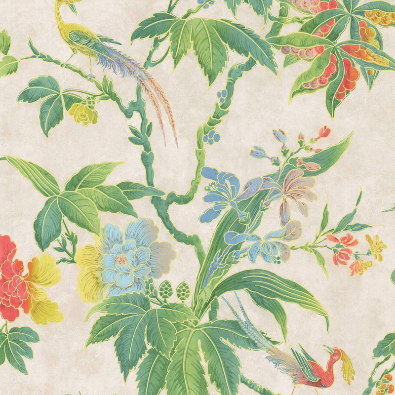 Little Greene Paradise wallpaper in Feather