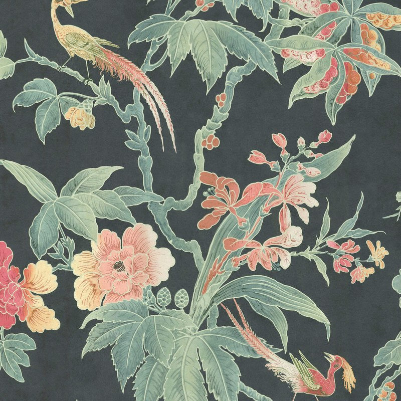 Little Greene Paradise wallpaper in Nightshade