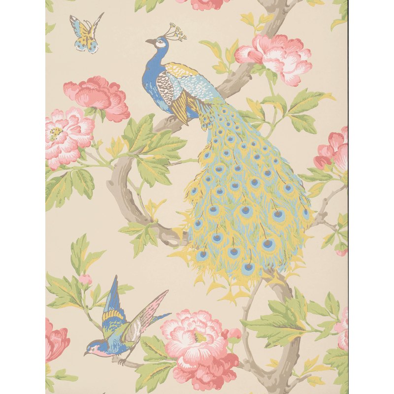 Little Greene Pavona wallpaper in Hazel