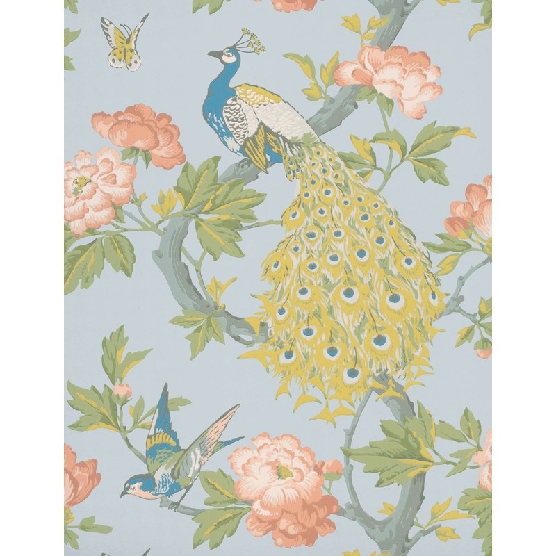 Little Greene Pavona wallpaper in Skye