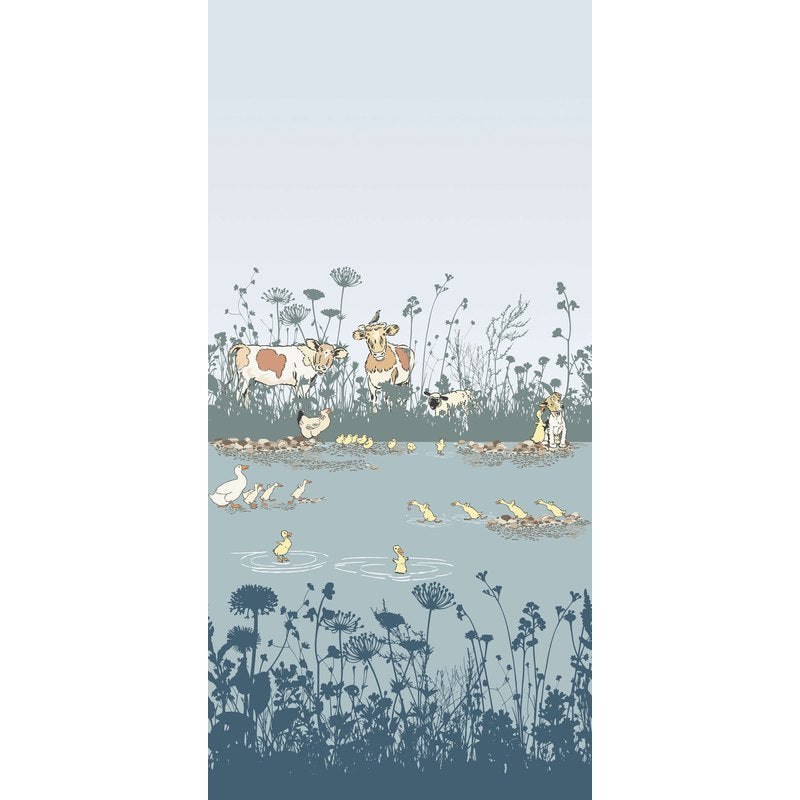 Little Greene Riverside Capers wallpaper in Moo