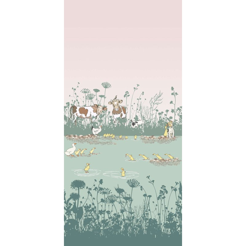 Little Greene Riverside Capers wallpaper in Quack