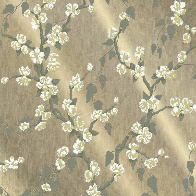 Little Greene Sakura wallpaper in Metal Lustre