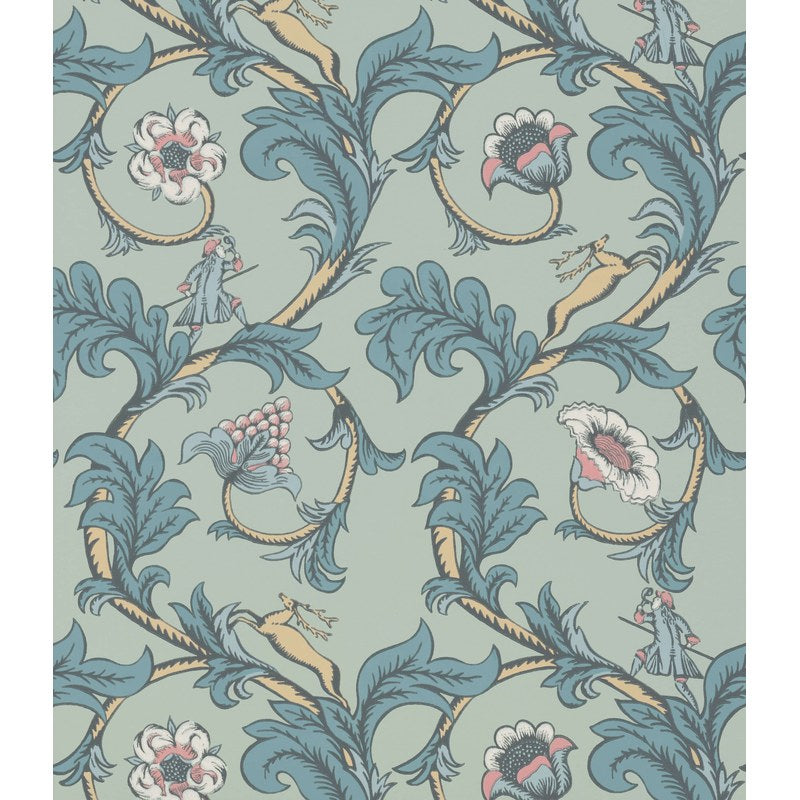 Little Greene Stag Trail wallpaper in Arsenic