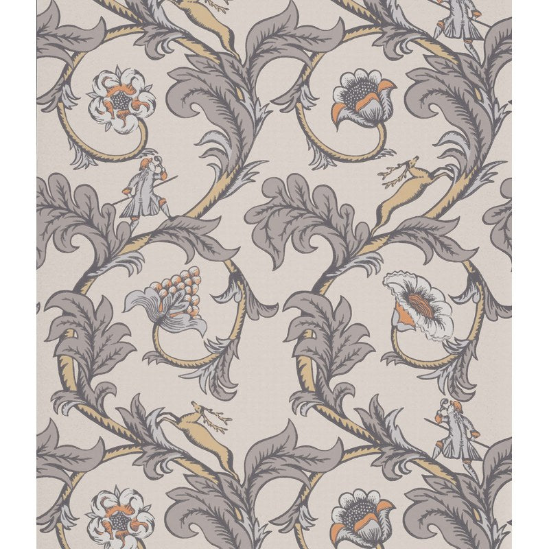 Little Greene Stag Trail wallpaper in Sterling