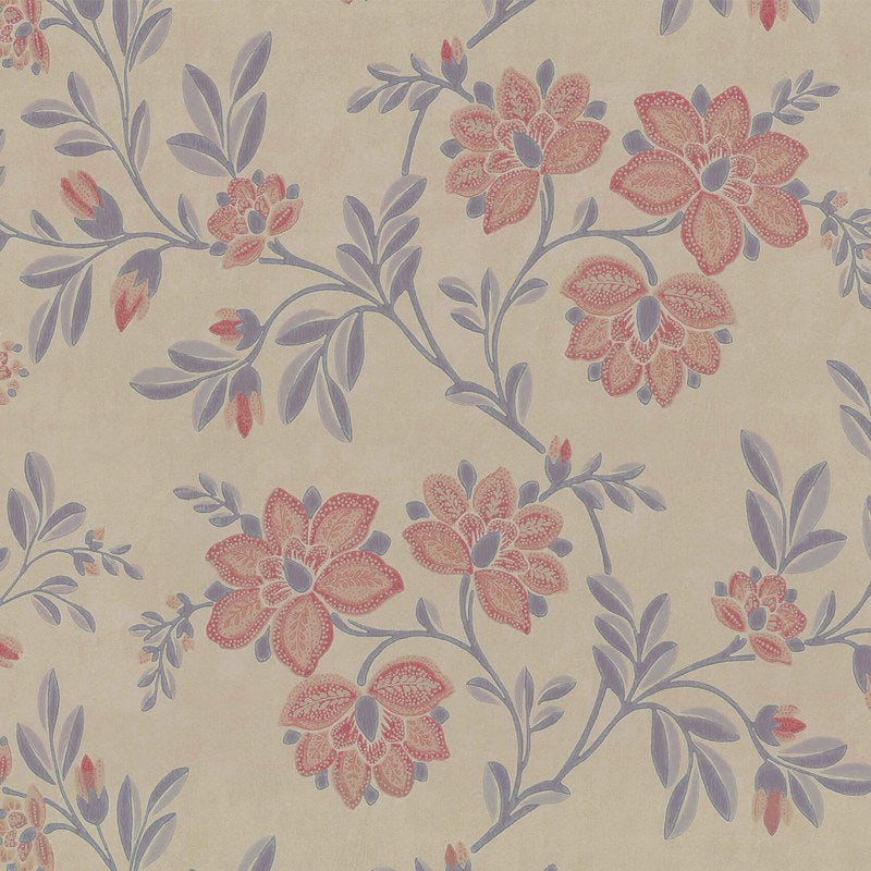 Little Greene Stitch wallpaper in Berry