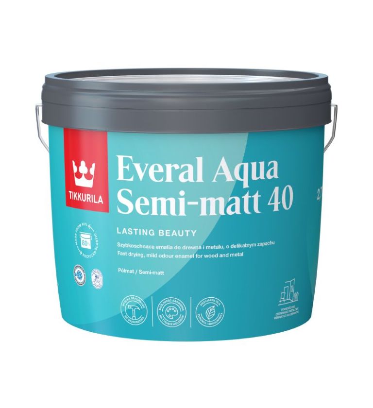 Tikkurila Everal Aqua Semi Matt [40] - TINTED Colour