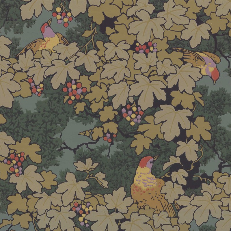 Little Greene Vine wallpaper in Verde